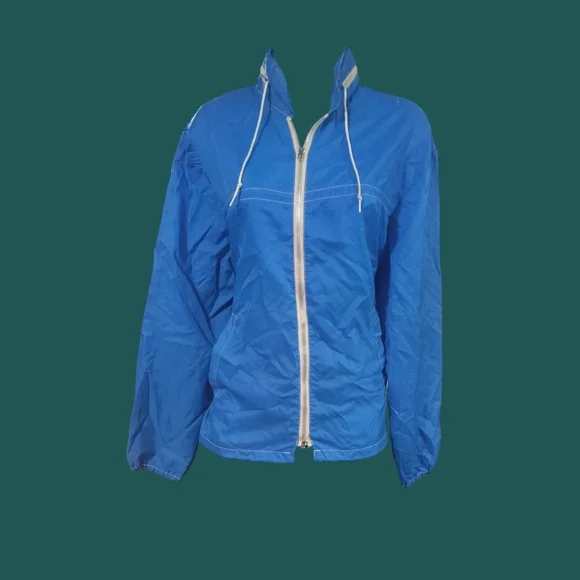 Vintage Blue and white JA sportswear windbreaker jacket - Picture 1 of 8